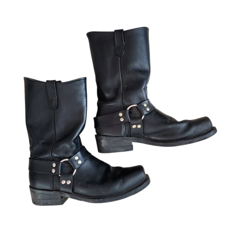 Double H Sierra Harness Leather Boots Black Oil/ Chemical Resistant Work Western